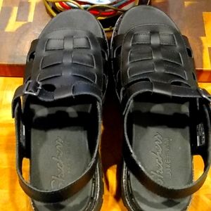 NIB SKECHERS BLACK THROWBACK JAMMERS SIZE 9